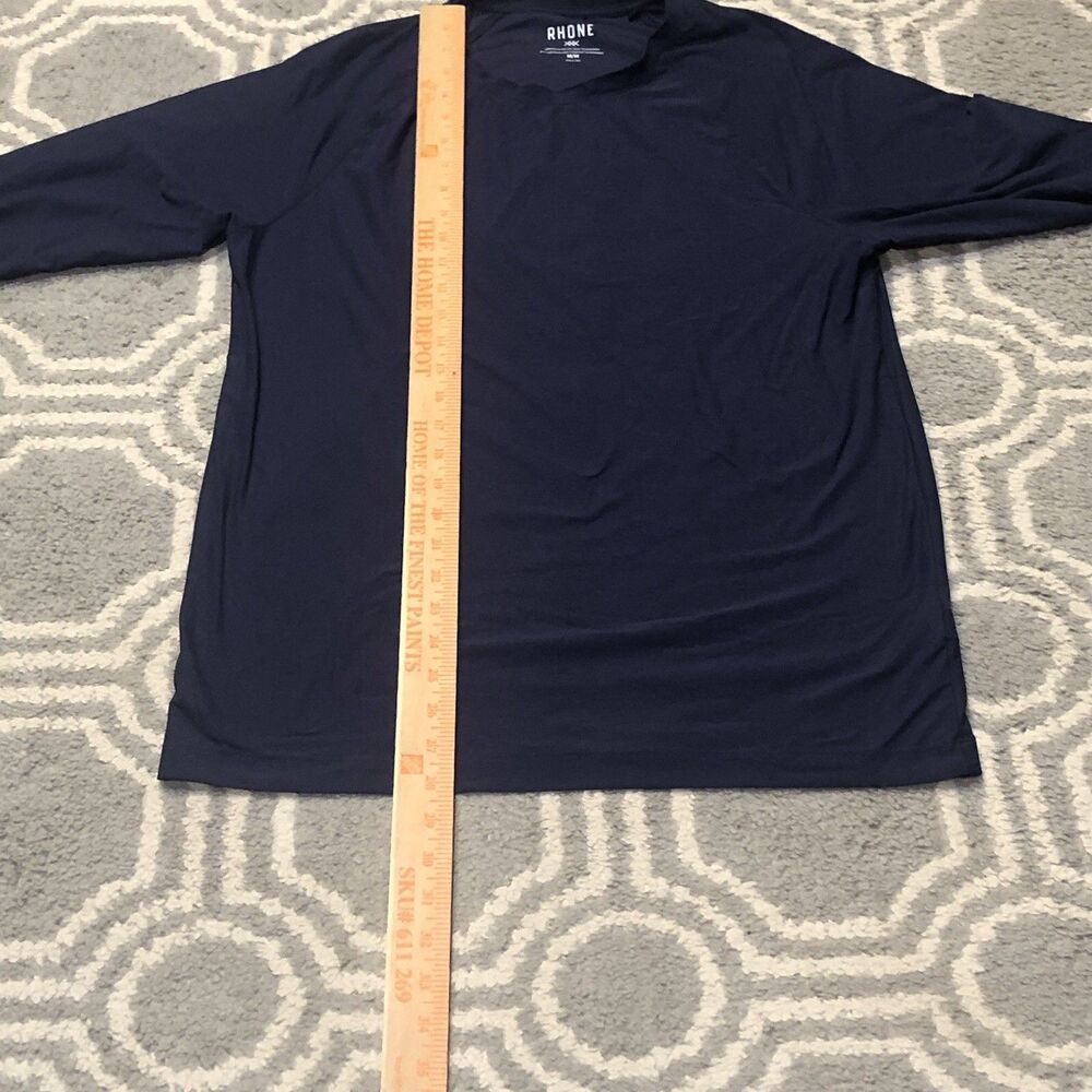 Rhone Reign Longe Sleeve Tee Shirt Mens Medium Blue Performance Crewneck 100307 - Picture 3 of 8